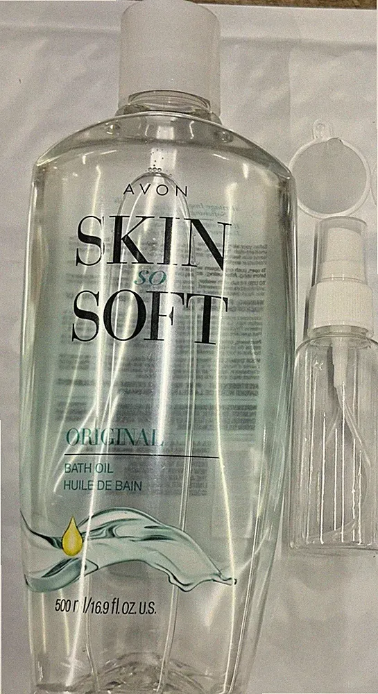 Avon Skin so Soft 16.9oz Unisex Original Bath Oil Bottle/Free Travel spray