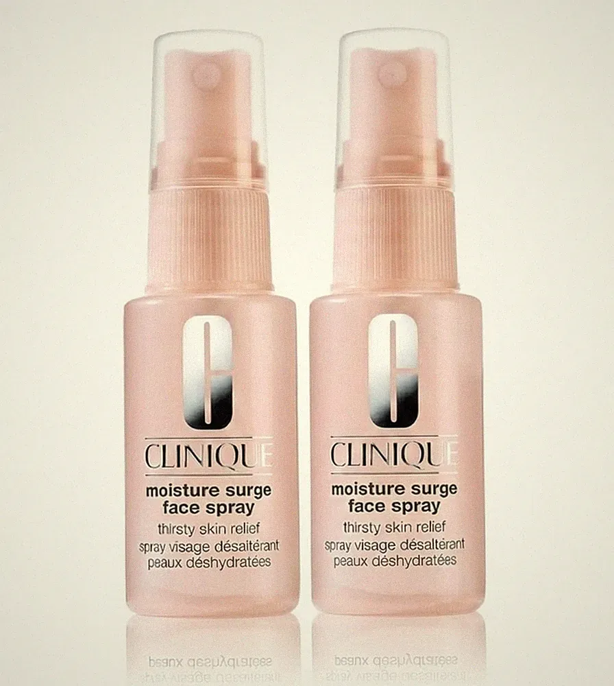 Clinique Moisture Surge Face Spray 1oz Travel Hydrating Mist Pack of 2