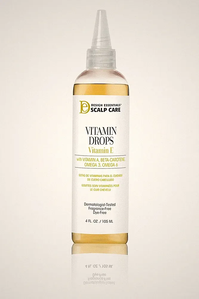 Design Essentials Scalp Care Vitamin Drops Lightweight Nourishing Oil 4 Fl Oz
