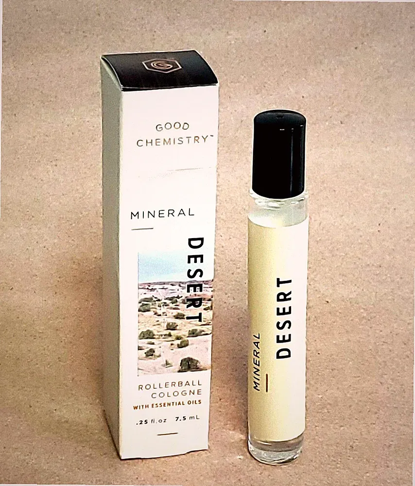Good Chemistry Mineral Desert Unisex Cologne w/Essential Oils Rollerball .25 oz