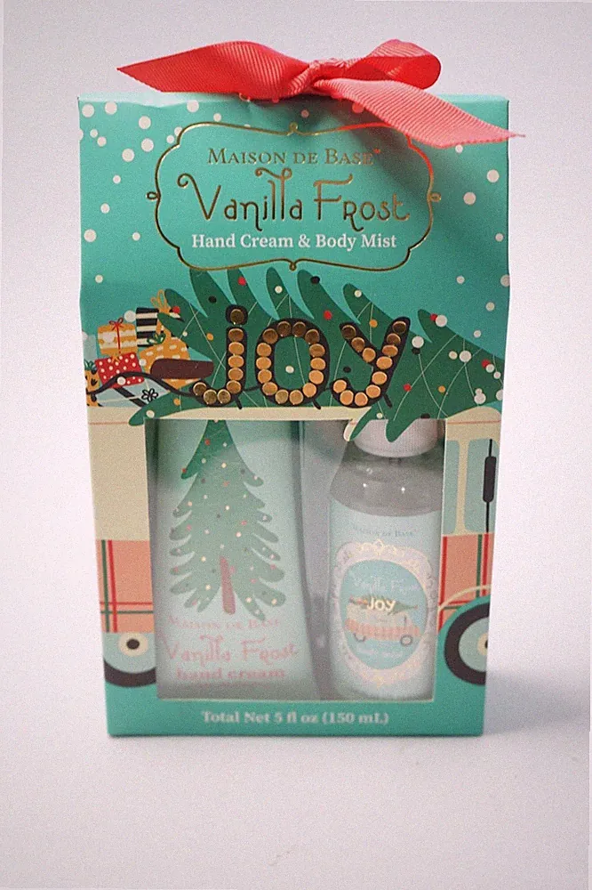 Maison De Base 2-Piece Hand Cream Body Mist Vanilla Frost, 2.5 fl oz Christmas