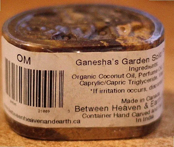 NEW FACTORY SEALED GANESHA'S GARDEN SOLID PERFUME 0.5 OZ