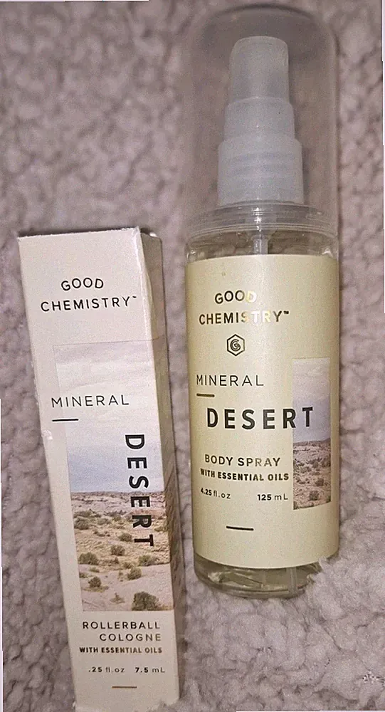 New Good Chemistry Mineral Desert Body Spray & Rollerball Cologne Orange Oak