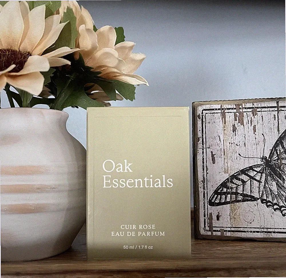 Oak Essentials Perfume Cuir Rose Eau De Parfum 1.7 fl oz Inspired by Nature New