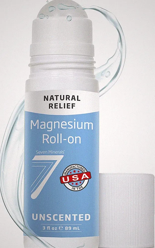 Pure USP Grade Magnesium Roll On Stick - Unscented Topical Magnesium Oil for...