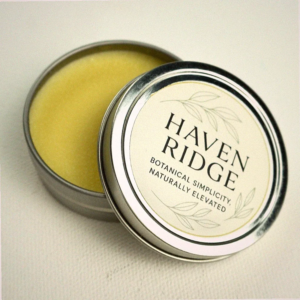 Solid Lotion Metal Tin All Natural Unscented Body Salve Dry Skin Moisturizer