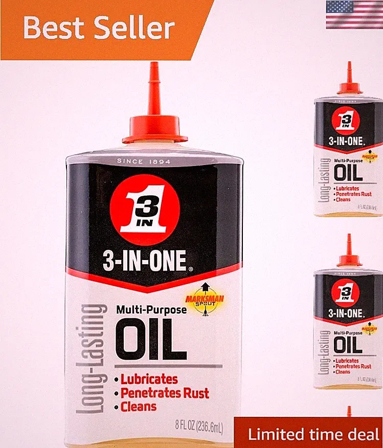 Versatile 8 OZ Multi-Purpose Oil for Rust-Free Maintenance & Easy Application